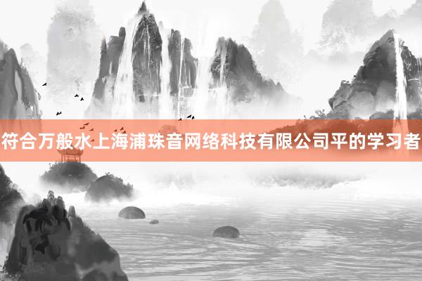 符合万般水上海浦珠音网络科技有限公司平的学习者